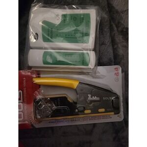 RJ45 All-in-One Ethernet Crimper w/ Network Cable Tester Tool Kit *NEW* EB-18430
